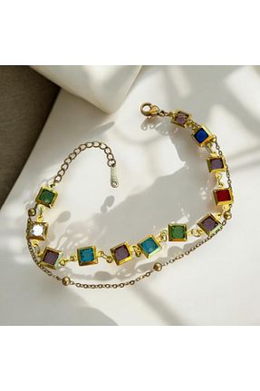 دستبند استیل (فولاد) نارنجی زنانه استیل ضد زنگ İNN JEWELLERY - کد 954933618