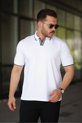پولوشرت سفید مردانه رگولار Miron - کد 955137001