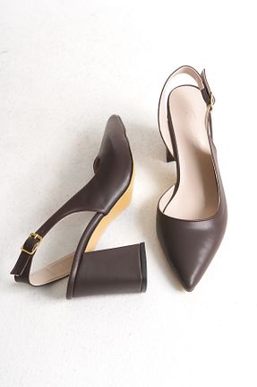 کفش پاشنه بلند کلاسیک قهوه ای زنانه استیل (فولاد) Shoesers - کد 955176320