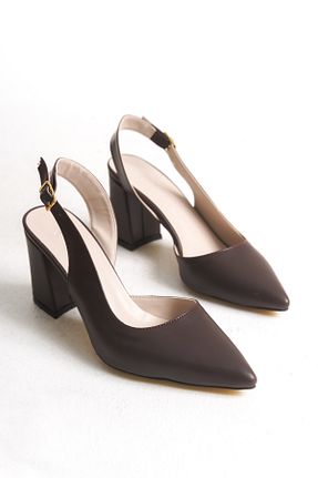 کفش پاشنه بلند کلاسیک قهوه ای زنانه استیل (فولاد) Shoesers - کد 955176320