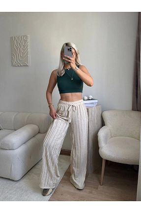 شلوار بژ زنانه بافتنی Zora Butik - کد 955219118