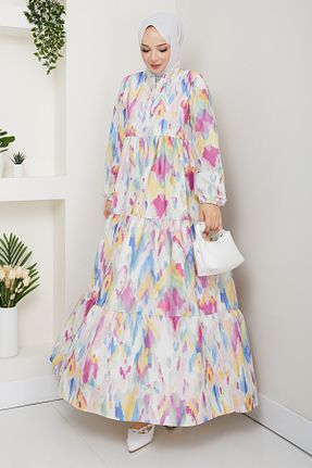 لباس حجاب آبی زنانه A-line modapark.ist - کد 955294376