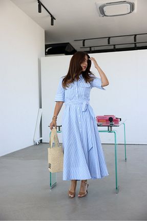 لباس صورتی زنانه بافتنی Özge Özgenç - کد 955319288