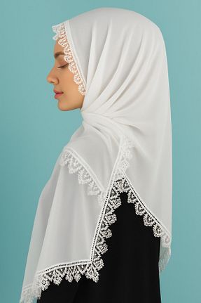 روسری سفید شیفون Paciqa - کد 955312340