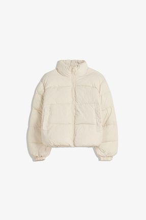 کاپشن سفید زنانه رگولار Bershka - کد 955329210