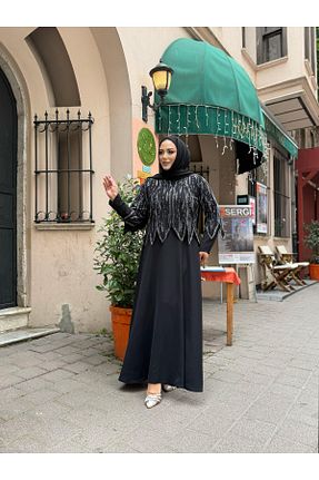 لباس مجلسی حجاب مشکی زنانه یقه دوچرخه Pay - کد 955526444