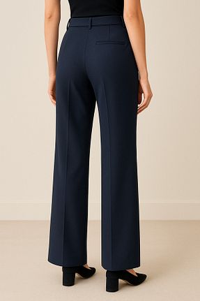شلوار پارچه ای سرمه ای زنانه سایز اورجینال eywear - کد 955657478