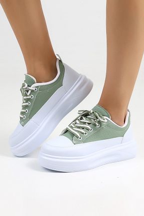 کفش اسنیکر سبز زنانه بند دار Encool - کد 955667706