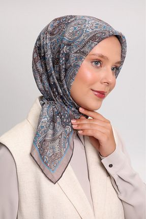 روسری بژ پنبه پلی استر Bonjela - کد 955699312