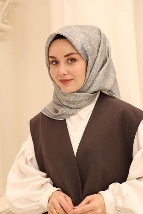 روسری آبی İpek Tivil Silk Home - کد 926284275