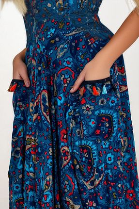 لباس سرمه ای زنانه بافتنی Trend Alaçatı Stili - کد 896525649