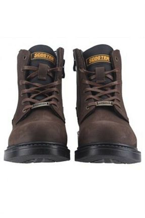 بوت قهوه ای زنانه چرم طبیعی پاشنه کوتاه ( 4 - 1 cm ) Gore-Tex مقاوم در برابر آب کد 141025489