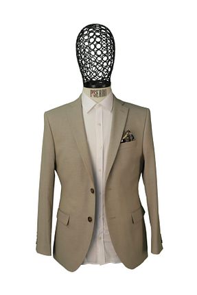 کت بژ مردانه رگولار PİSERRO - کد 57593232