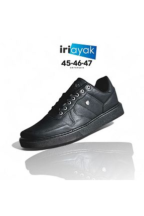 کفش اسنیکر مشکی مردانه بند دار İriayak - کد 884635938