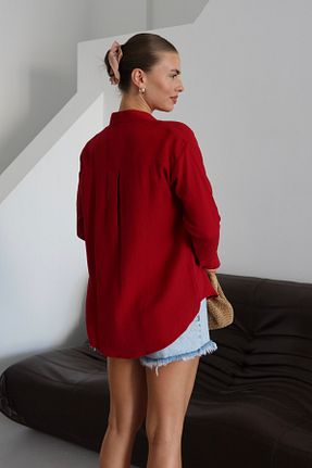 پیراهن زرشکی زنانه رگولار Mogi Butik - کد 946570730