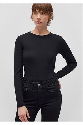 تیشرت طوسی زنانه یقه دوچرخه Mavi - کد 862678069