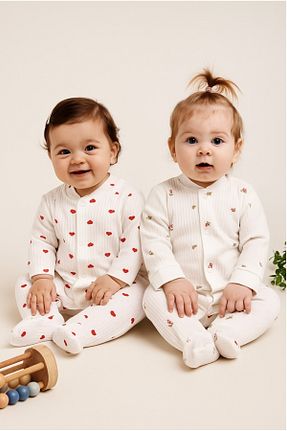 بعد از زایمان نباتی بچه گانه پنبه ای ENİA BABY - کد 946393061