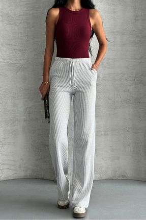 شلوار طوسی زنانه مخلوط پلی استر macharel jeans - کد 953409726