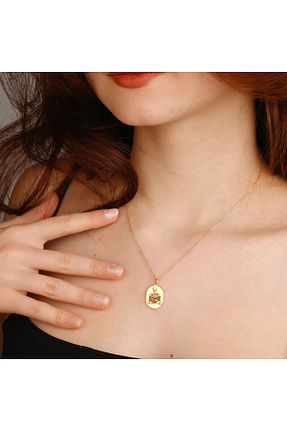 گردنبند نقره زرد زنانه 925 عیار ALTINTEMAS - کد 933273602