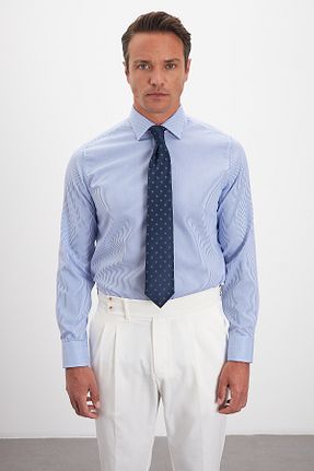 پیراهن آبی مردانه یقه کلاسیک Paşahan - کد 807423043