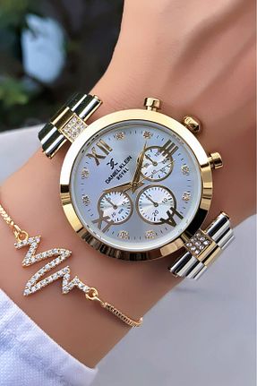 ساعت مچی طلائی زنانه 36-40 میلی متر Daniel Klein - کد 448191792