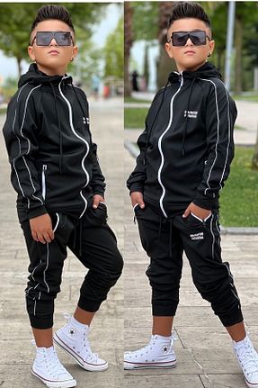 ست گرمکن مشکی بچه گانه پاچه کش دار Pina Kids - کد 937441941