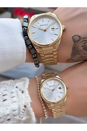 ساعت مچی طلائی زنانه 36-40 میلی متر Ferrucci - کد 235957561