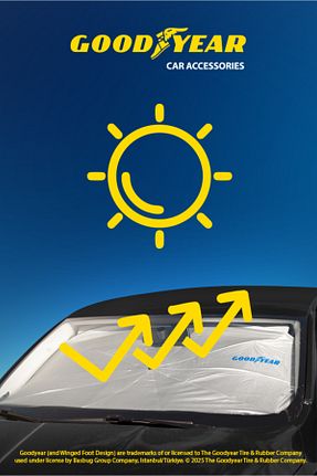 پرده آفتاب گیر خودرو Goodyear - کد 951610583