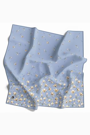 روسری آبی پلی استر VİOLLA - کد 895296032