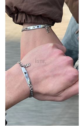 دستبند استیل (فولاد) طوسی زنانه استیل ضد زنگ HayDün - کد 922281738