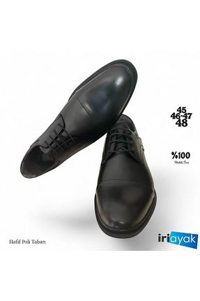 کفش کژوال مشکی مردانه چرم خالص İriayak - کد 956328408