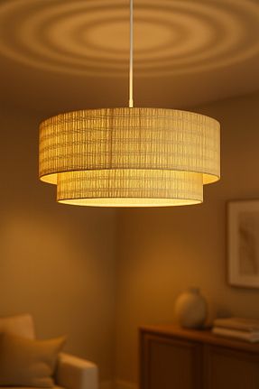 لوستر بژ حصیر Vivido Home - کد 952071468
