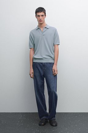 تیشرت آبی مردانه رگولار Massimo Dutti - کد 945924005
