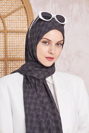 شال طوسی زنانه پلی استر Aker - کد 778137757