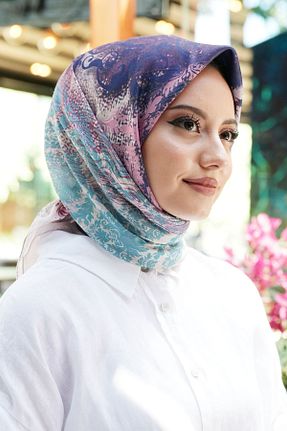 روسری رنگی پنبه پلی استر Eşarp Sokağı - کد 927632304