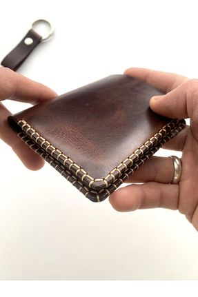 کیف پول قهوه ای مردانه سایز متوسط Deri Cuzdan - کد 923594864