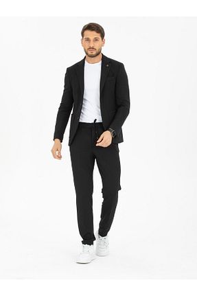 کت و شلوار مشکی مردانه یقه کتی FASHİON PLAZA - کد 927247906