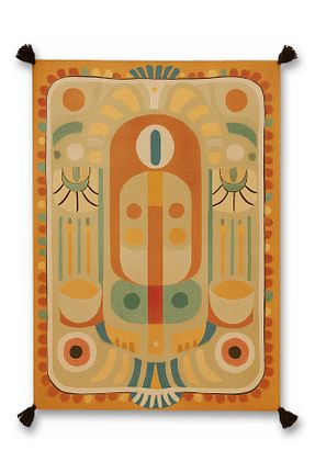 فرش بژ قابل شستشو Rugs Modern Halı - کد 955386190