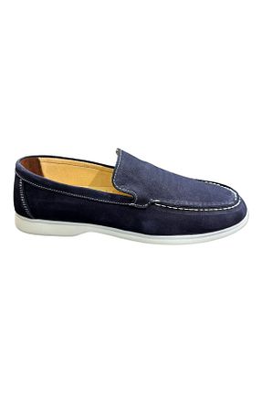 کفش لوفر سرمه ای مردانه نبوک Greyybull Shoes - کد 902072022