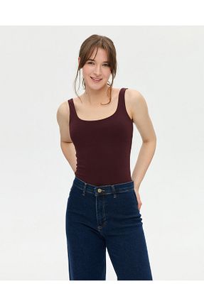 رکابی قهوه ای زنانه یقه مربعی Ayma Active - کد 250185695