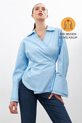 پیراهن آبی زنانه اسلیم فیت Setre - کد 808146430