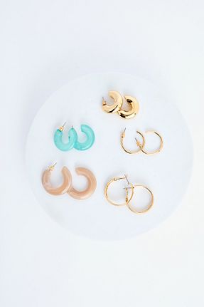 گوشواره جواهر قهوه ای منجق Penti - کد 920535839