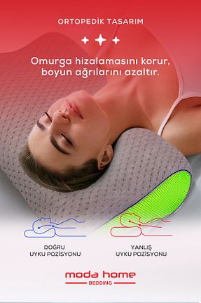 بالش طوسی پنبه ویسکون moda home bedding - کد 897896616