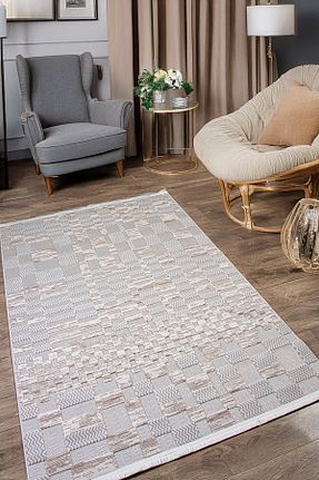 فرش بژ آنتی باکتریال Estiva Home - کد 933607073
