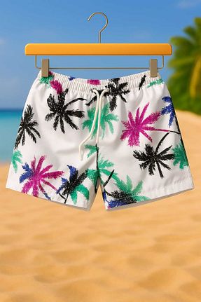 شلوارک ساحلی سفید بچه گانه بافتنی My Kids Wear - کد 800041399