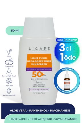 کرم ضد آفتاب صورت SPF 50 + Licape - کد 807678234