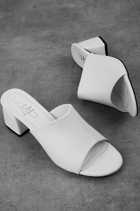 دمپائی سفید زنانه چرم مصنوعی LAL SHOES & BAGS - کد 234198329