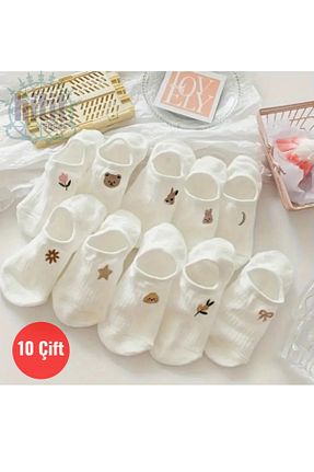 جوراب سفید زنانه Babet Çorabı Hitit Socks - کد 958111229