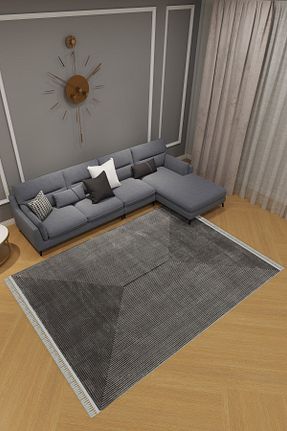 فرش طوسی قابل شستشو SEVENHILL - کد 905375748