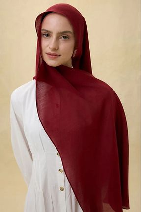 شال قرمز زنانه پنبه ای FENZA SCARF - کد 956216639